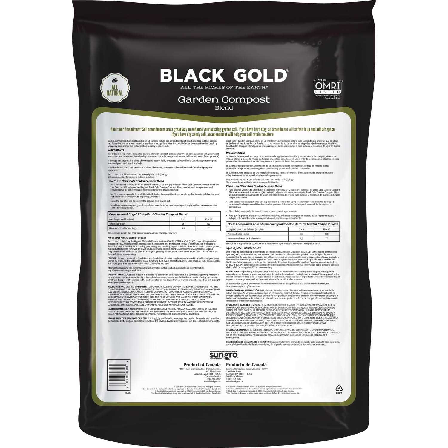 Black Gold Organic Garden Compost Blend