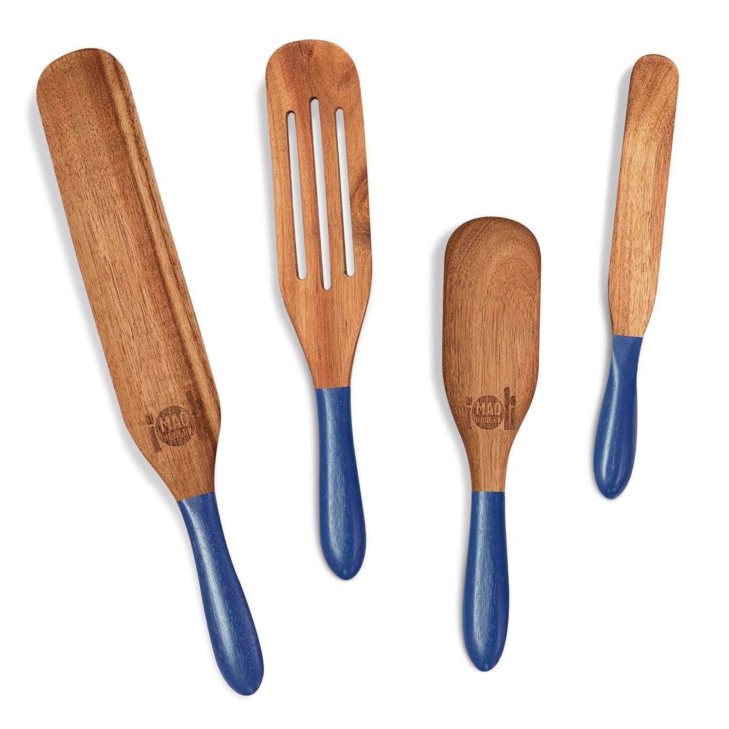 Mad Hungry As Seen on TV 4-Piece Acacia Wood Spurtle Set