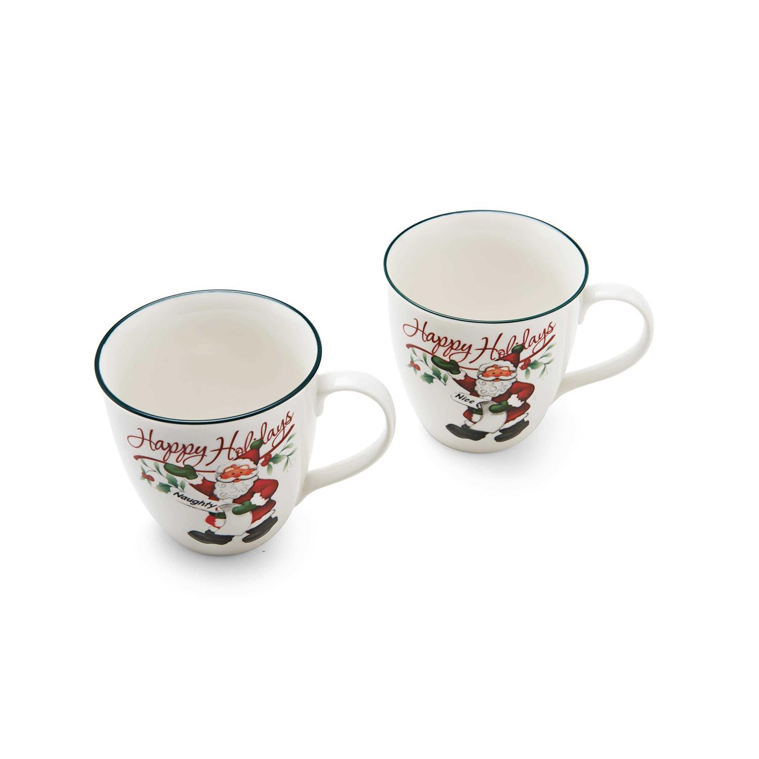 Pfaltzgraff Pfaltzgraff Winterberry Naughty and Nice Mugs