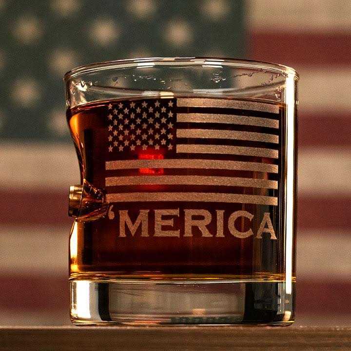 BenShot 11-oz. ‘Merica Rocks Glass w/ Bullet