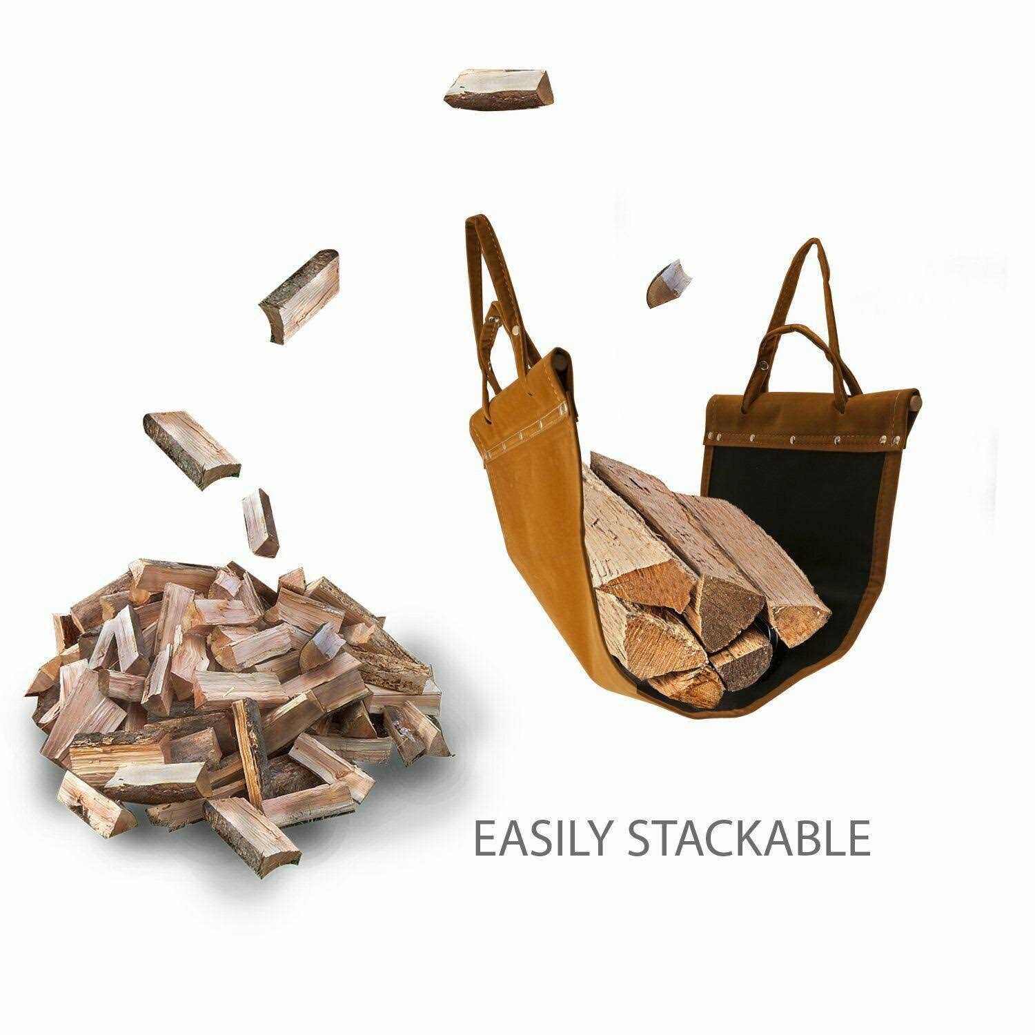 Panacea 15245 Log Bin With Leather Log Carrier