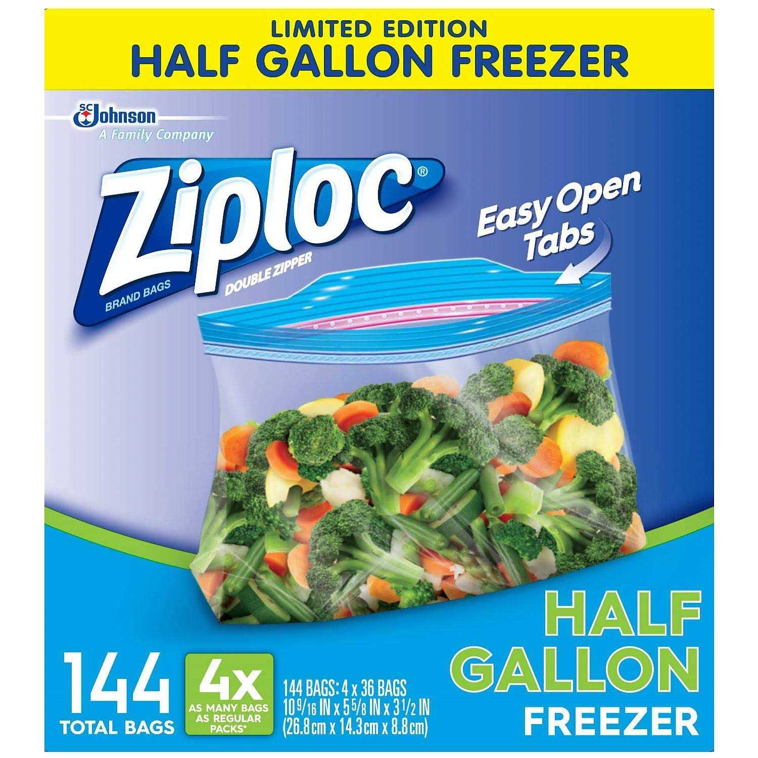 Ziploc Half Gallon Freezer Bags