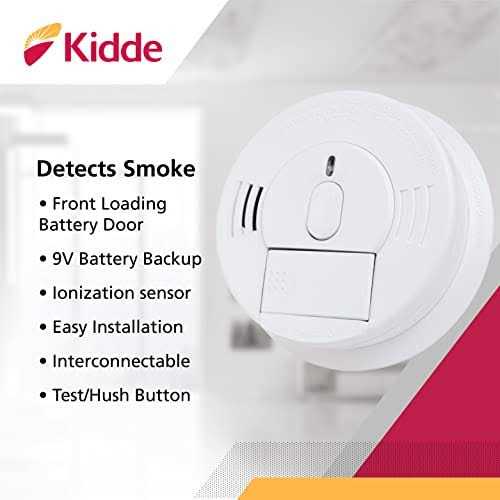 Kidde Smoke Detector Hardwired Smoke Alarm with Battery Backup i12060