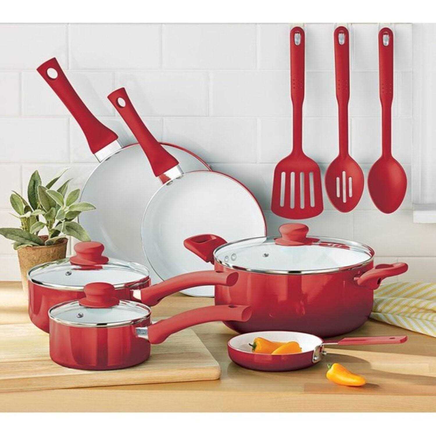Mainstays Ceramic Nonstick 12 Piece Cookware Set
