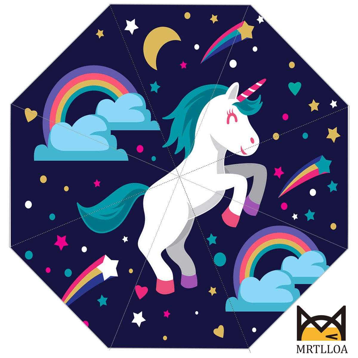 MRTLLOA 40 Inch Kids Windproof Inverted Reverse Umbrella with UV Protection, C-Shaped Handle Double Layer Stick Rain Umbrella for Boys and Girls