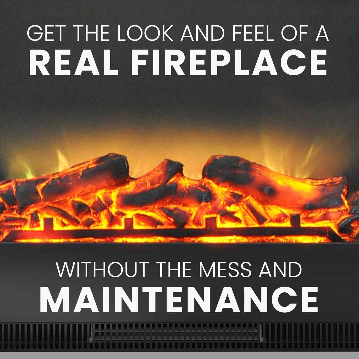 Cambridge Electric Fireplace Insert Charred