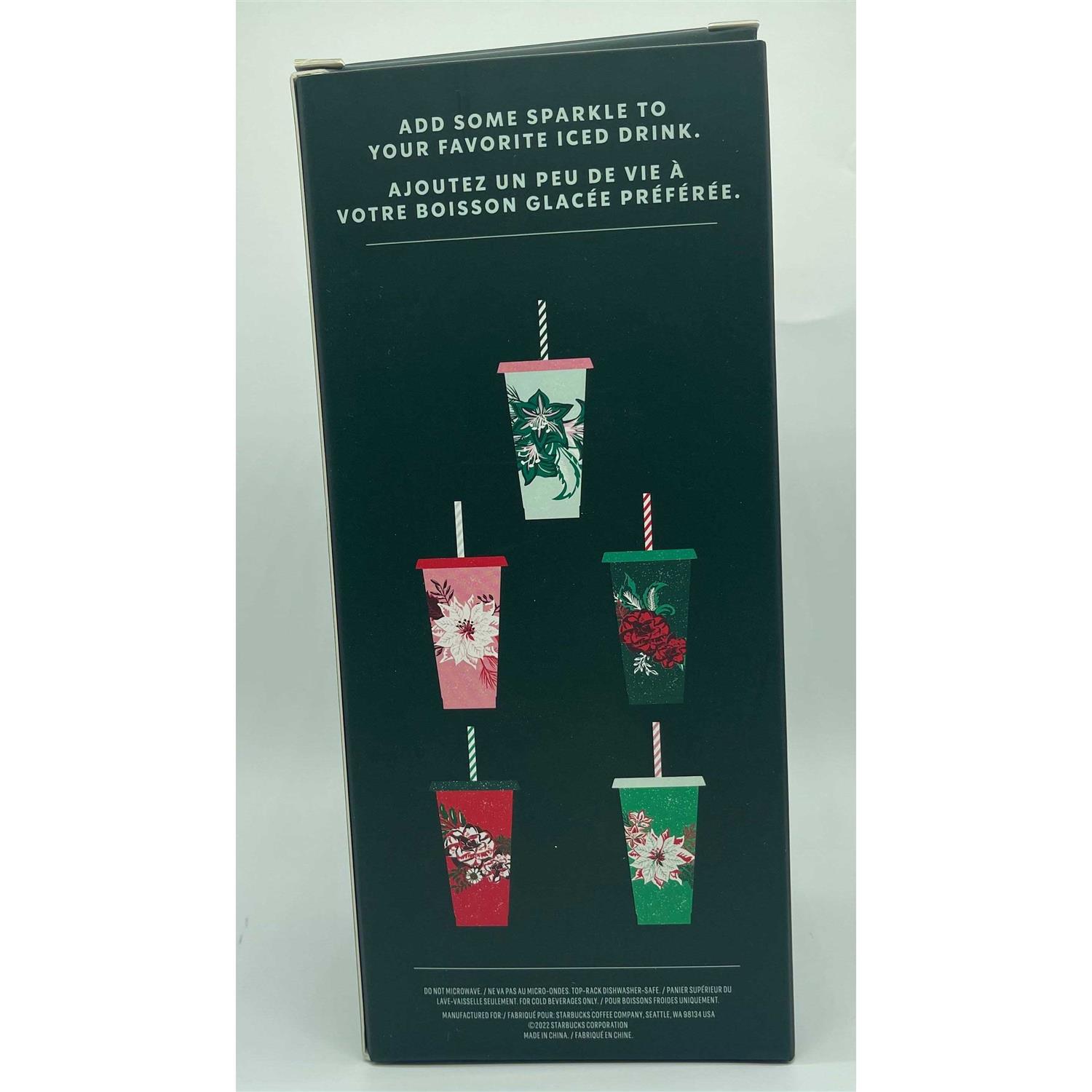 Starbucks Dining Starbucks Reusable Cold Cups with Straws Holiday Christmas 2022 New