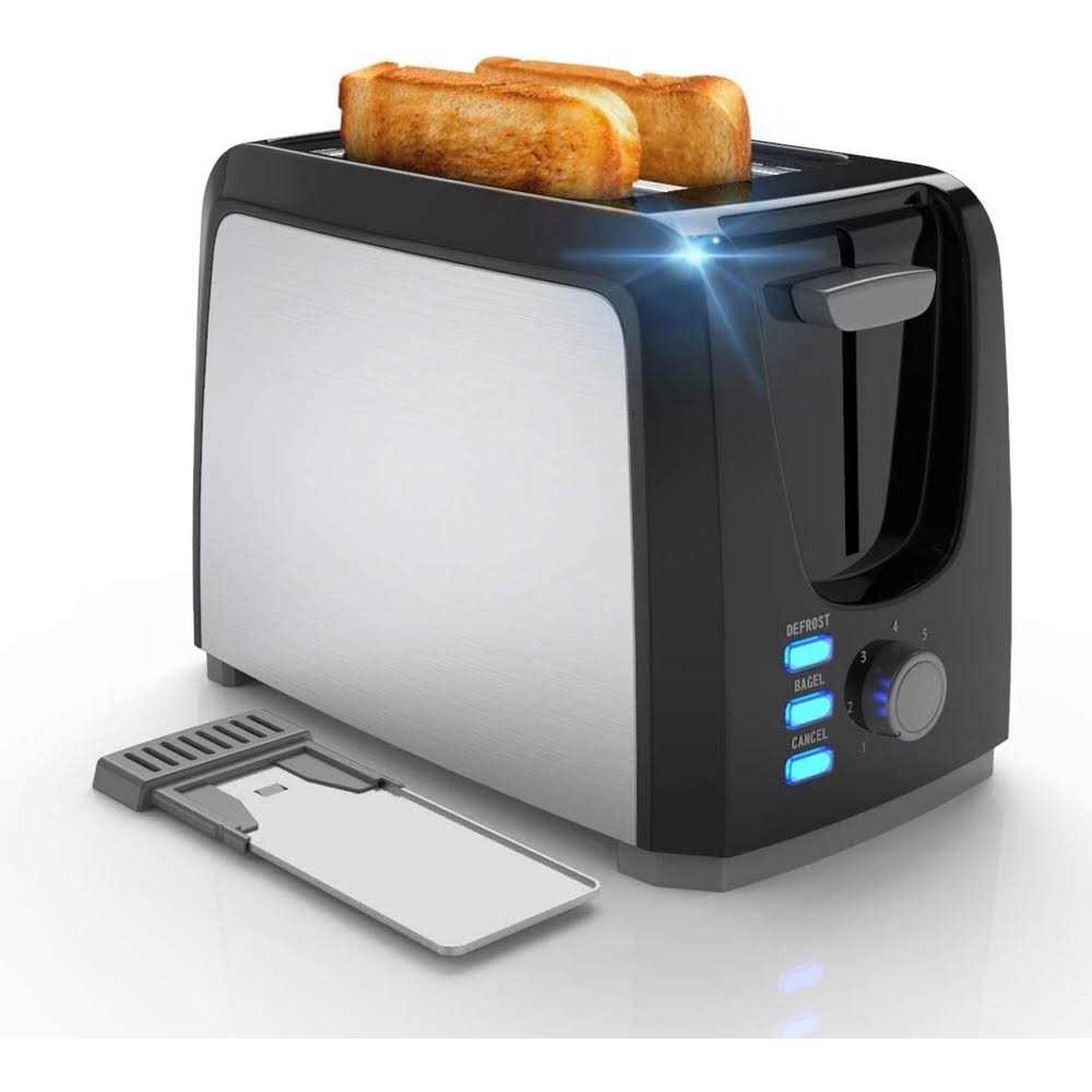 Evening Toaster 2 Slice Best Prime Toasters Stainless Steel Black Bagel Toaster Evenly and Quickly with 2 Wide Slots 7 Shade Settings and Removable Crumb