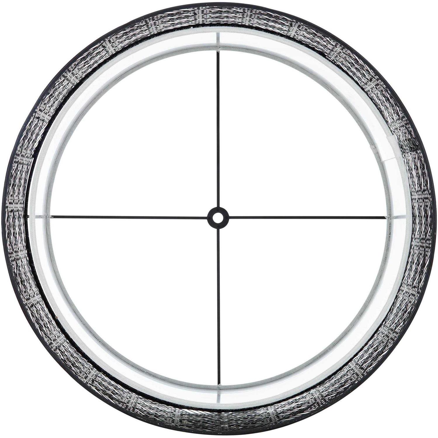 Springcrest Finish Laser Cut Metal Large Drum Lamp Shade 17 Top x 17 Bottom x 10 High Replacement