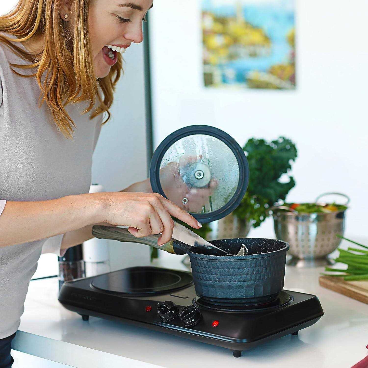 Ovente 1700w Double Hot Plate Electric Countertop Infrared Stove