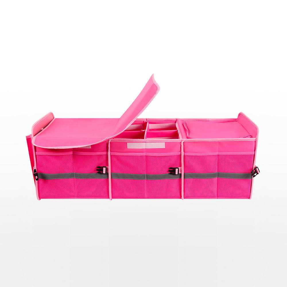 Heytrip Large Trunk Organizer With Built-in Leakproof Cooler Bag 2 Tie-Down Straps