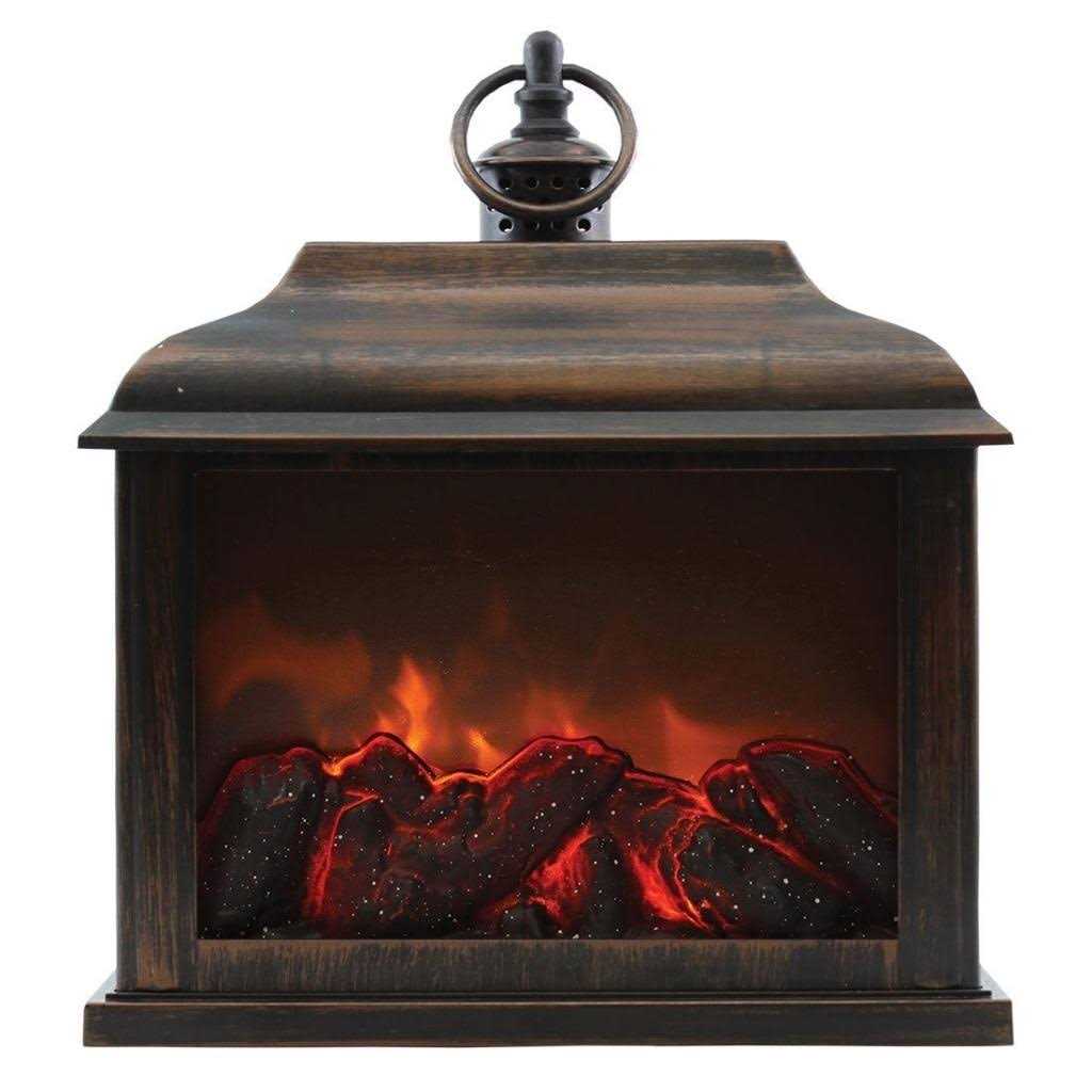 A Cheerful Giver Bronze Flameless Fireplace Lantern