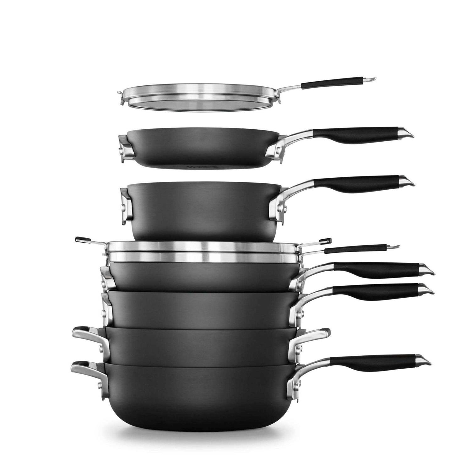 Calphalon Space Saving Hard-Anodized Nonstick Cookware Set