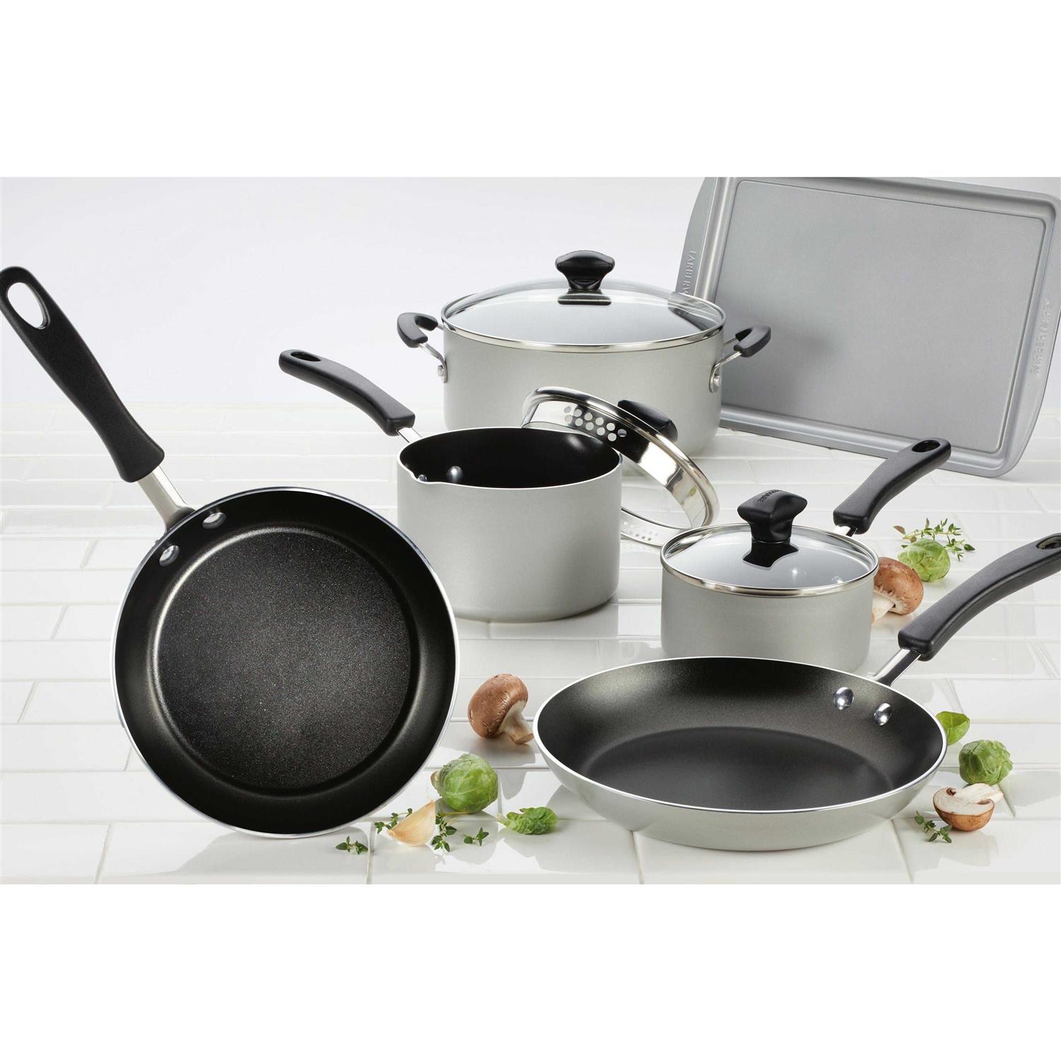 Farberware 15-Piece Cookstart Aluminum Nonstick Cookware Set