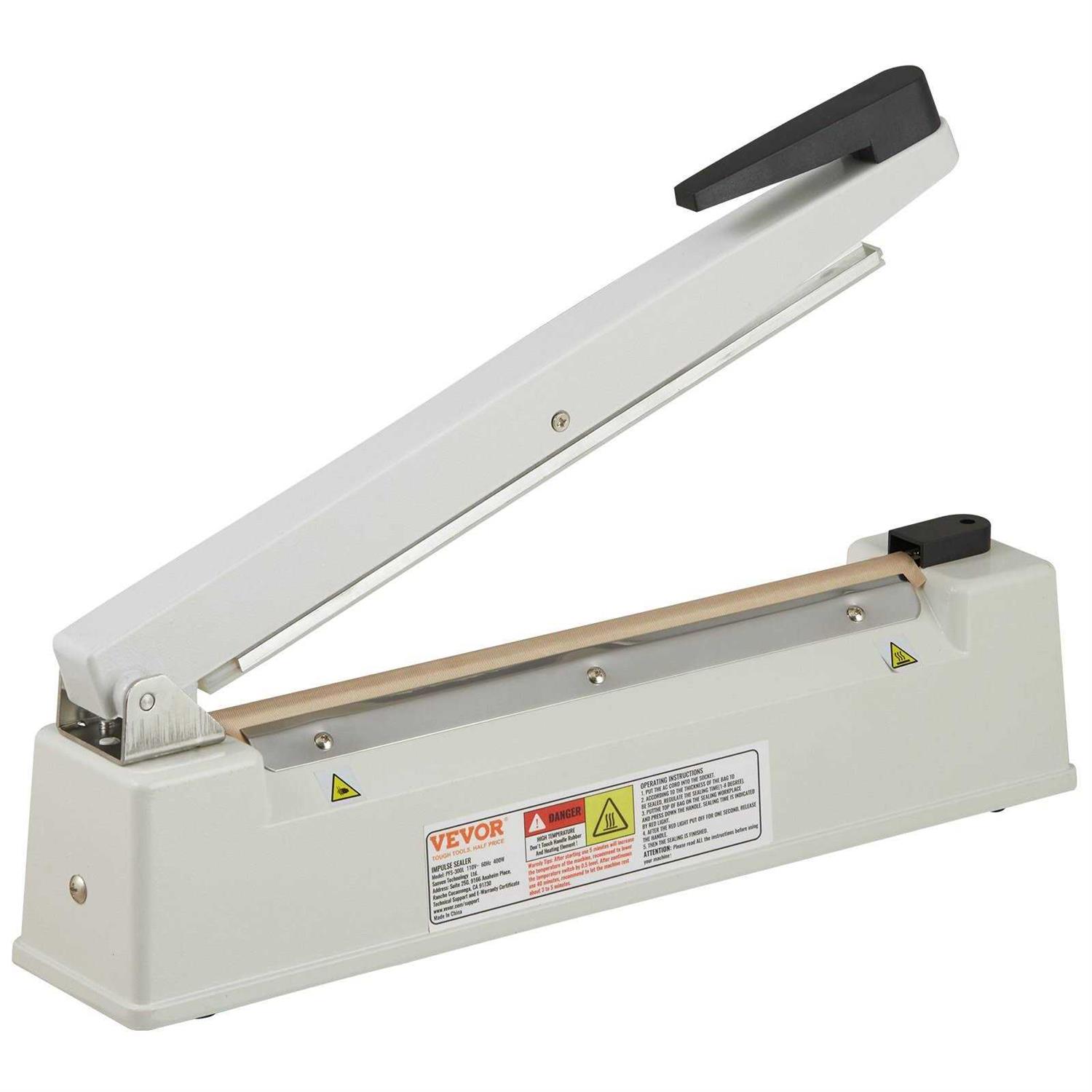 VEVOR Impulse Sealer 16 inch Manual Heat Seal Machine with Adjustable Heating Mode