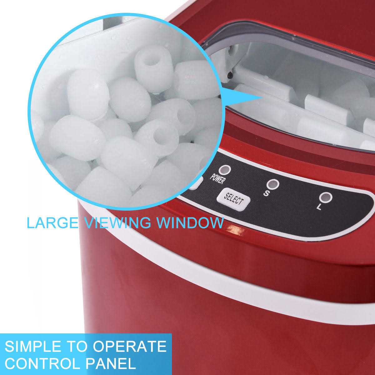 Costway Mini Portable Compact Electric Ice Maker Machine