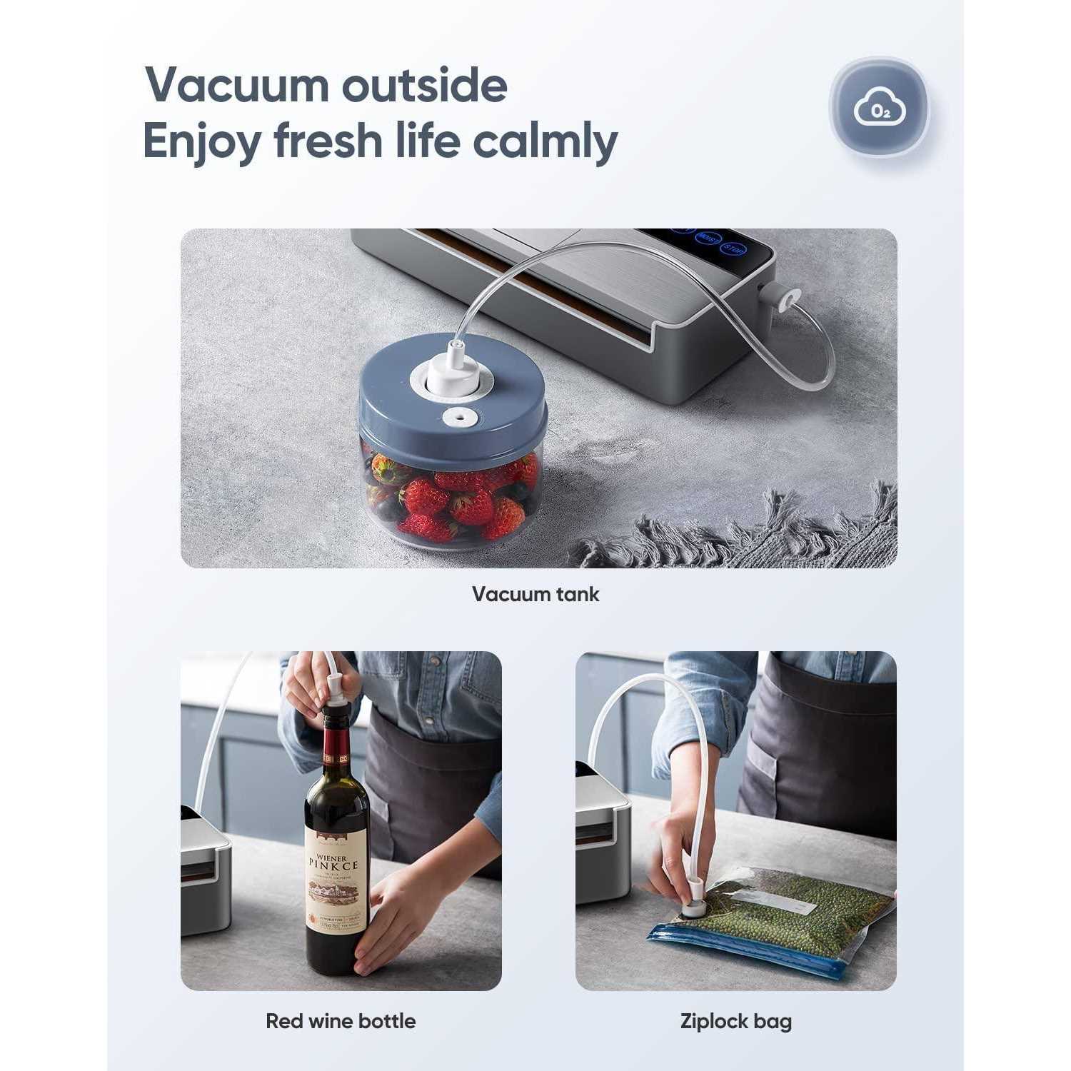 vsdk Vacuum Sealer Machine Full Automatic Food Sealer Vacuum sealers bags for Food Air Sealing System for Food Sealer Dry