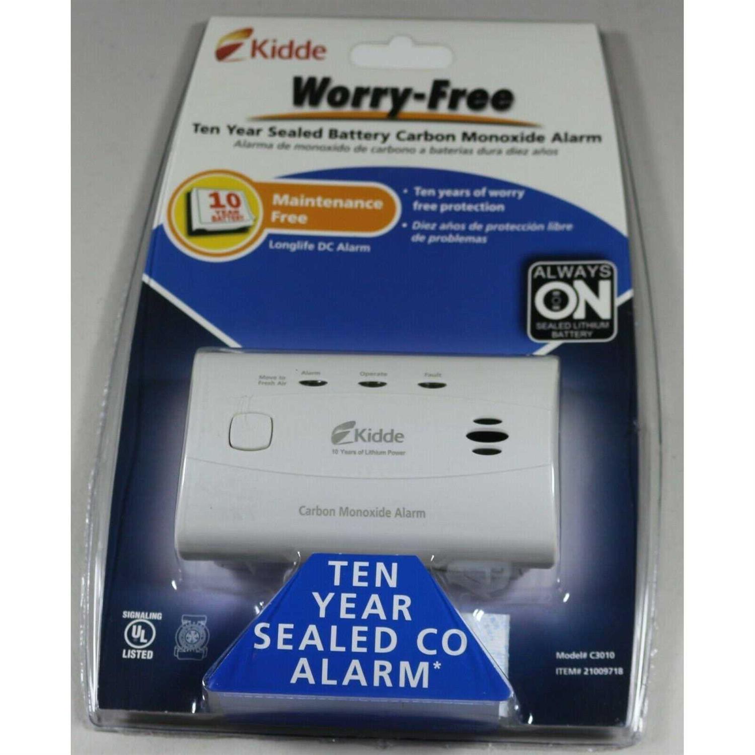 Kidde Carbon Monoxide Detector 10 Year Battery