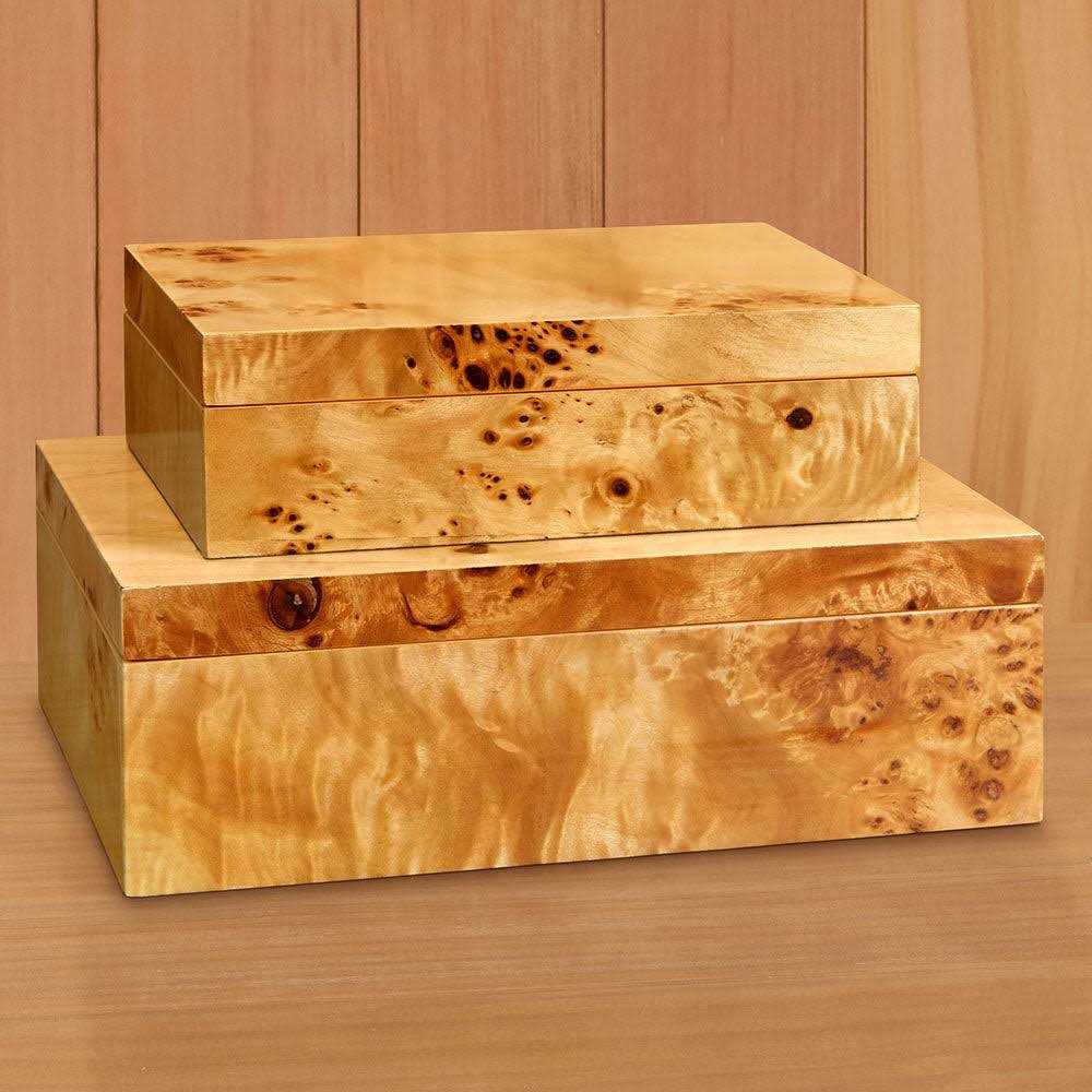 Zodax Leiden Burl Wood Design Box