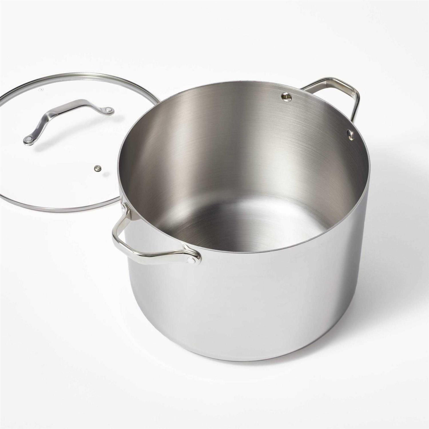 Figmint Stainless Steel Stock Pot Silver