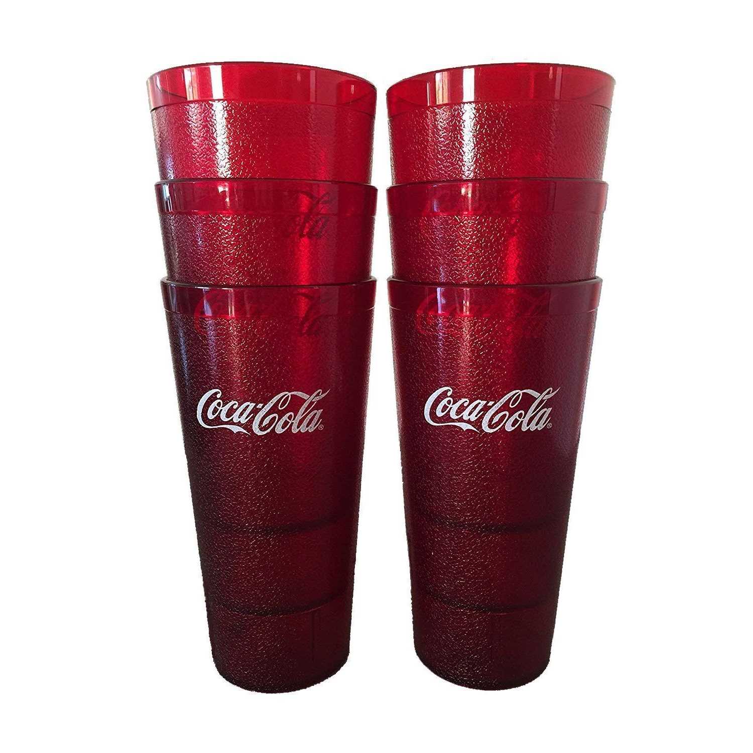 Coca-cola Cups Red Plastic Tumbler 32-Ounce Restaurant Grade
