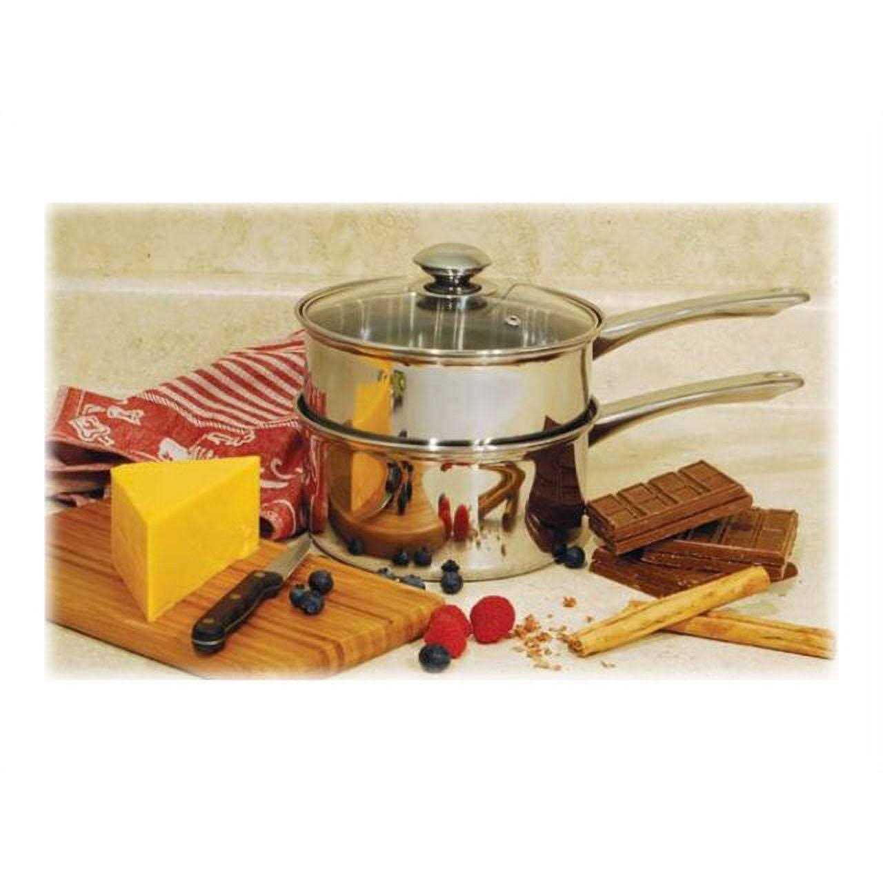 Cook Pro 3-Piece 2.5 Qt Stainless Steel Double Boiler with Lid 579