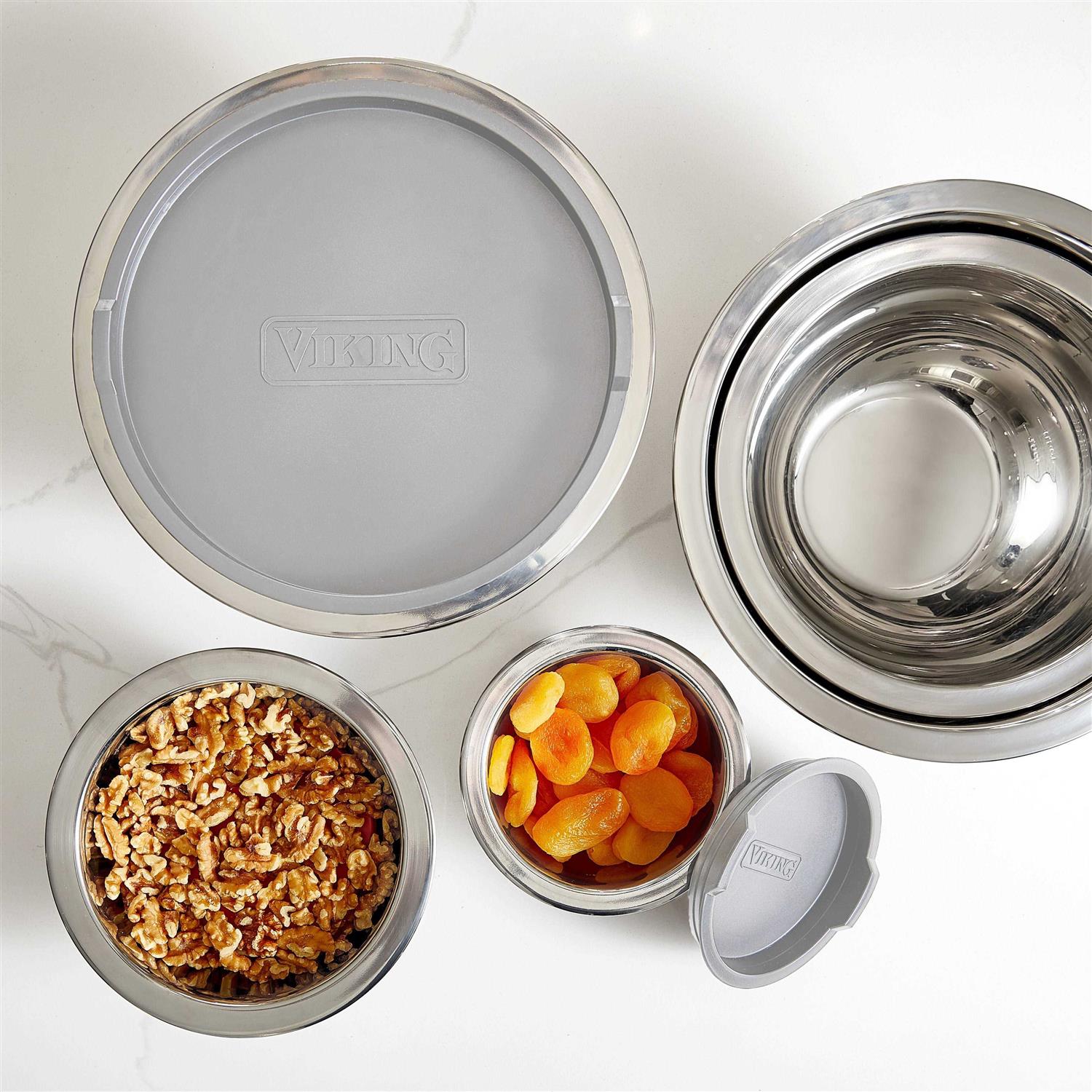 Viking 10 Piece Stainless Steel Mixing, Prep and Serving Bowl Set