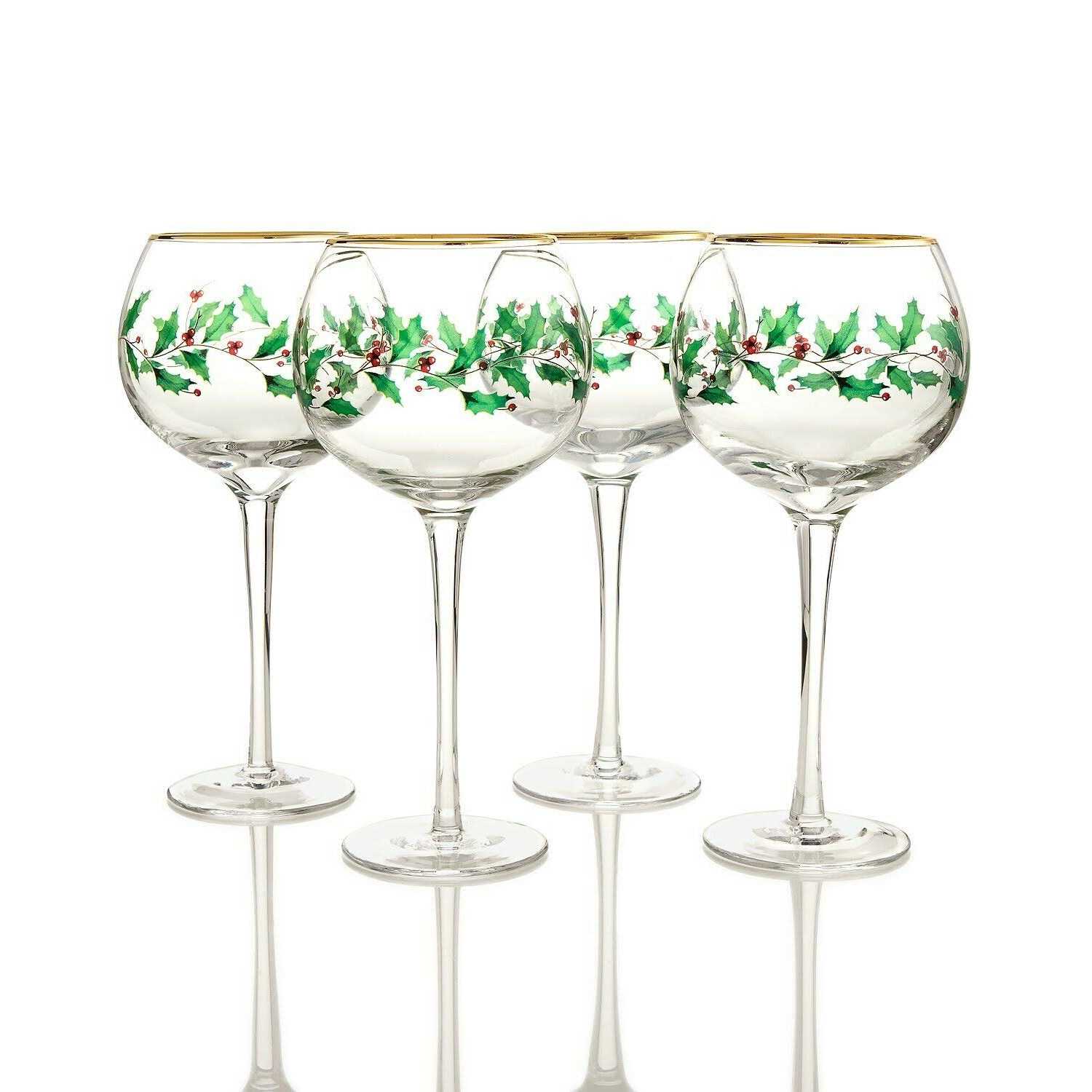 Lenox 4-Piece Holiday Wine Glass Set