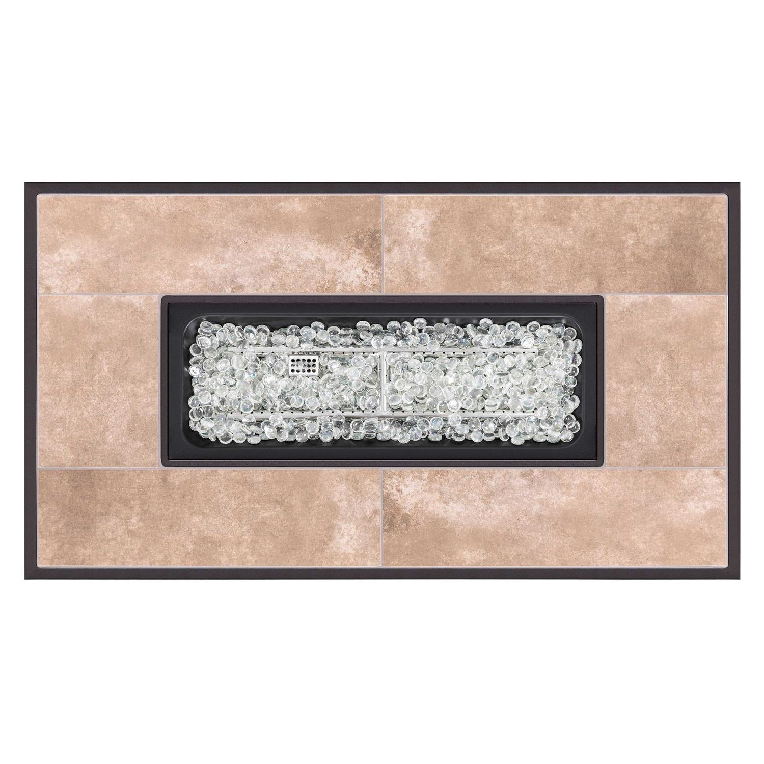 Nuu Garden Outdoor 43-Inch Propane Gas Fire Pit Table