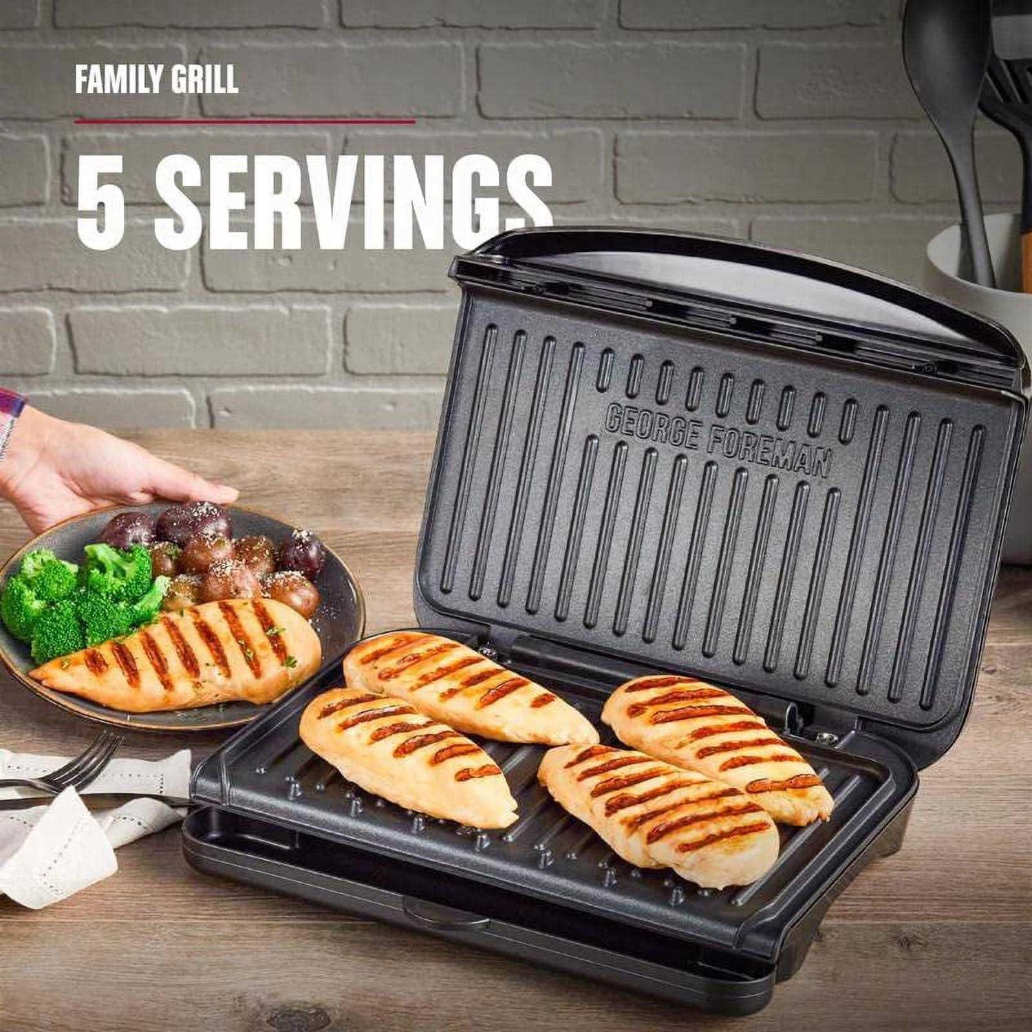 George Foreman 75 sq. in. Aluminum Nonstick Surface Grill & Panini Press GRS075B