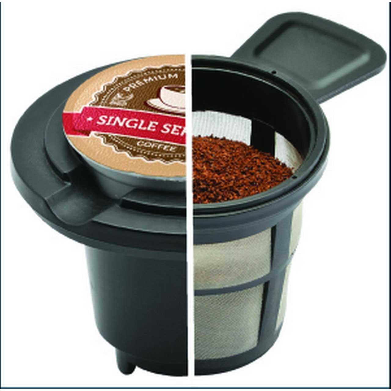 Mainstays Single Serve Coffee Maker, 1 cup Capsule or Ground Coffee