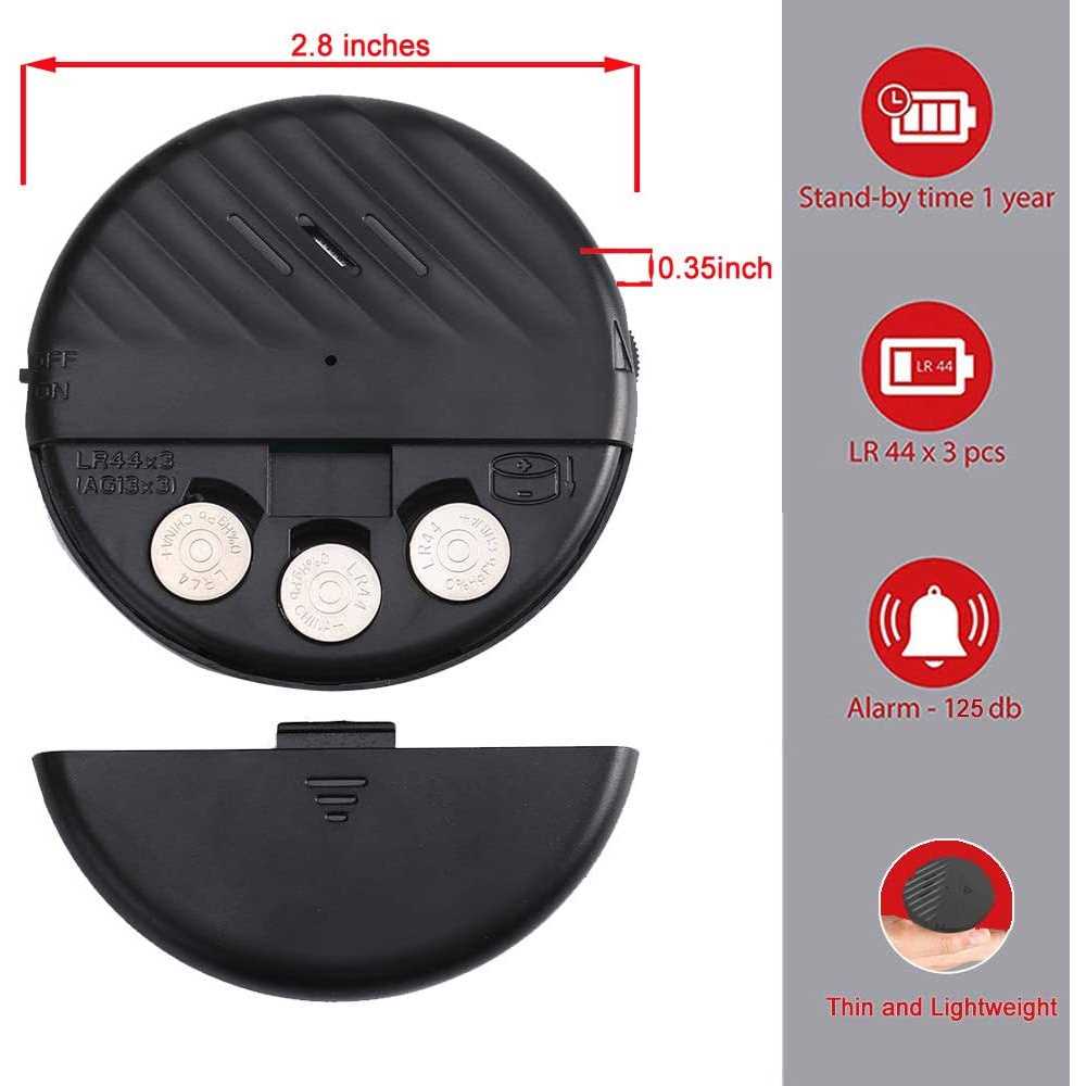 Window Alarm Glass Break Sensors 3Pcs Ultra-Slim Anti-Theft Vibration Detector Alarm for Home Office Security with 125dB Loud Alarm