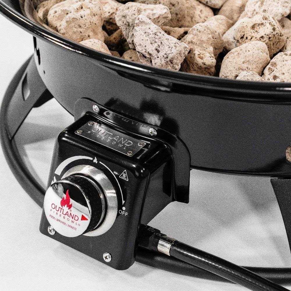 Outland Living Okanagan 24 in. Portable Outdoor Steel Propane Gas Fire Pit with Soft Cover