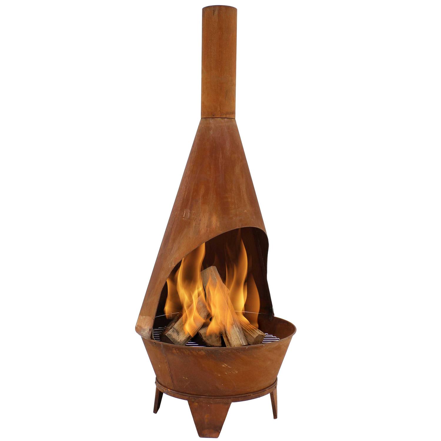 Sunnydaze Decor Rustic Chiminea Wood-Burning Fire Pit