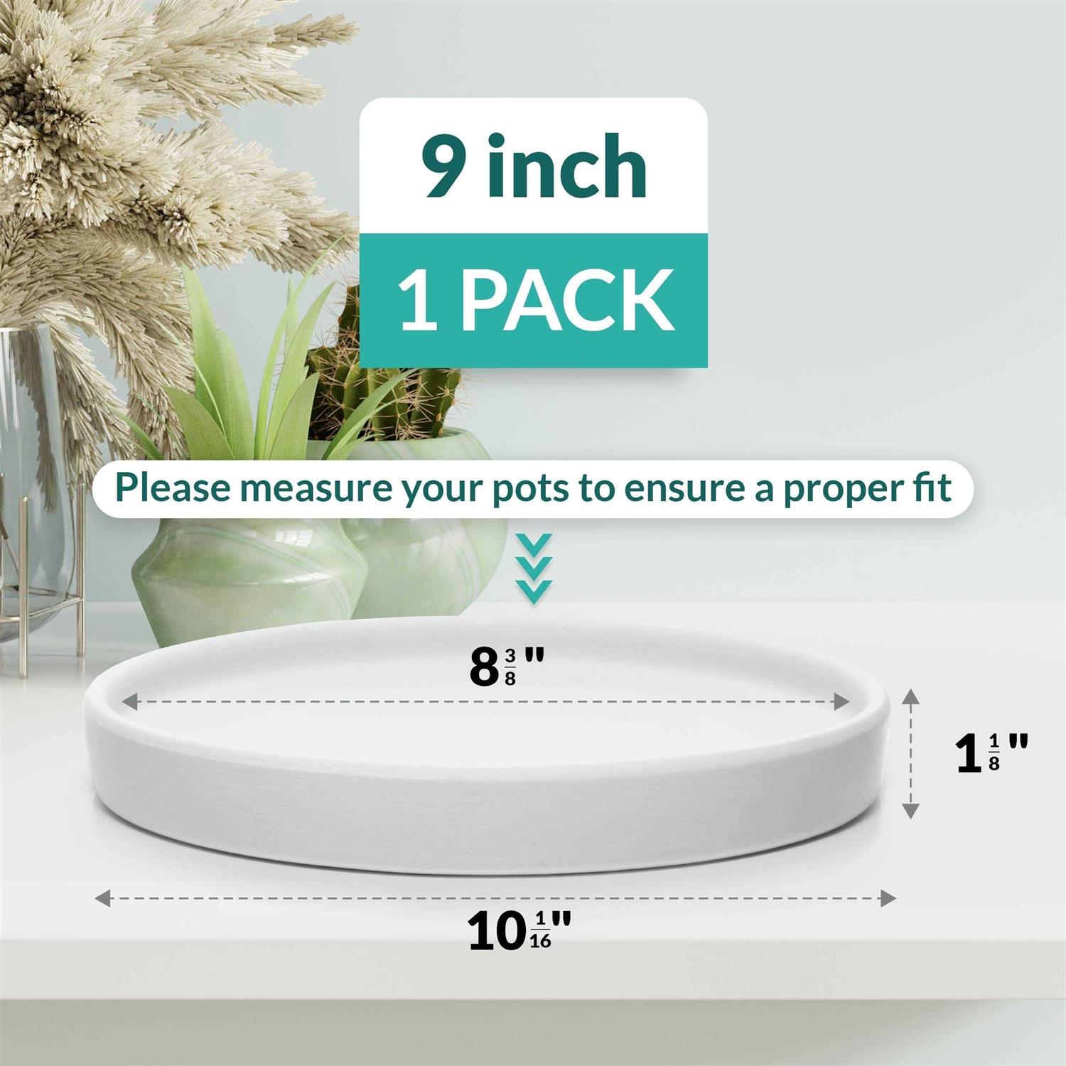 Willowy Matte White ceramic Pot Saucer Drainage Tray