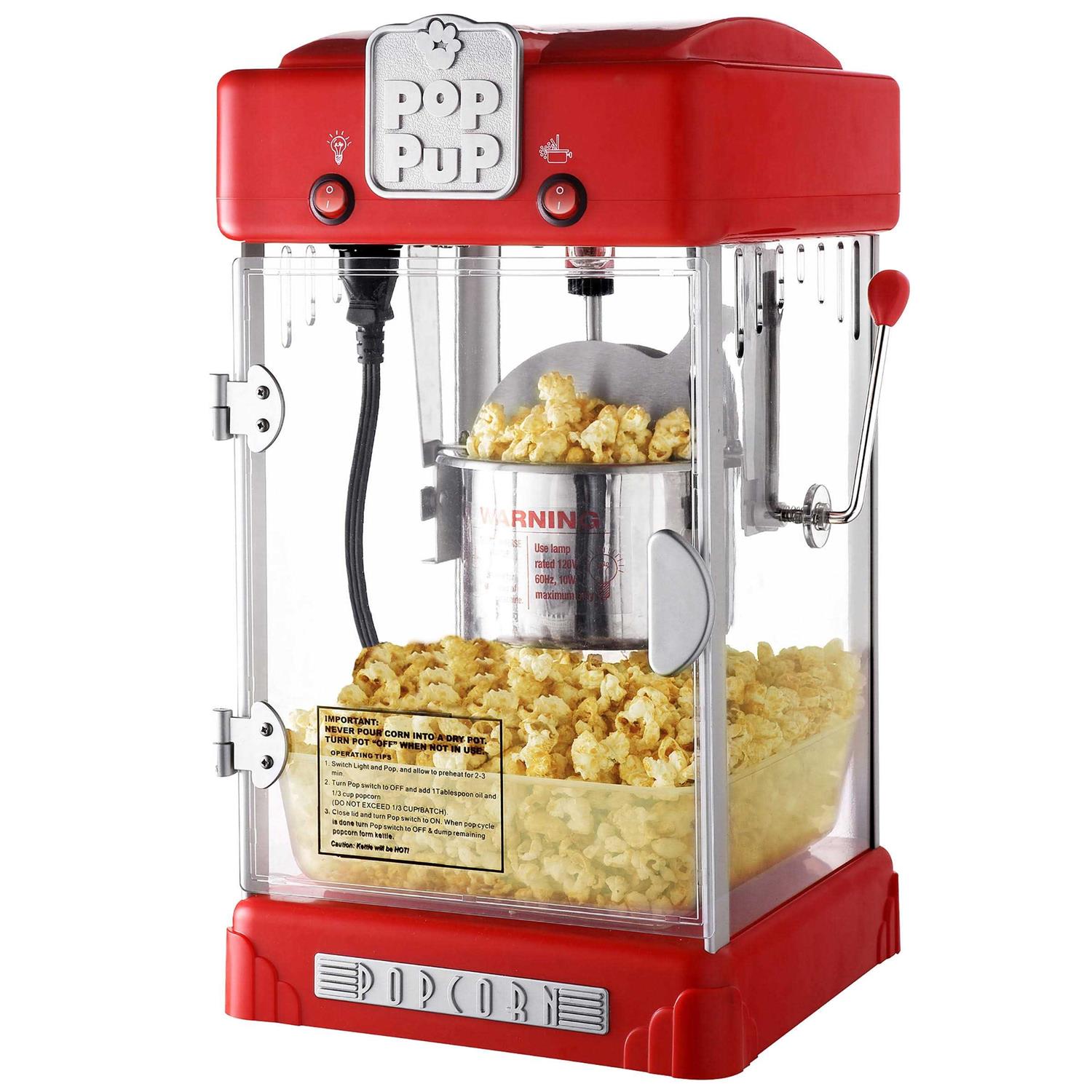 Great Northern Popcorn Machine Pop Pup Retro Style Popcorn Popper
