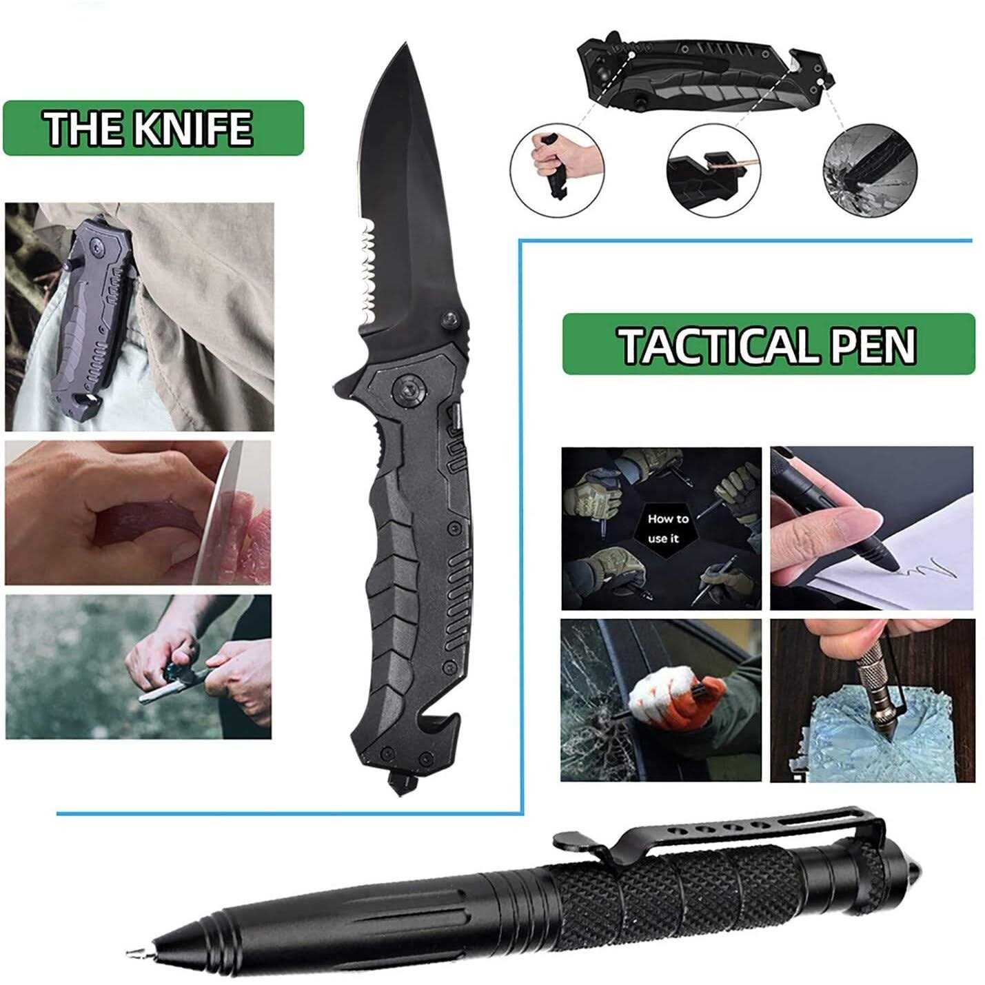 VEITORLD Gifts for Men Dad Him Christmas, Survival Gear and Equipment 12 in 1