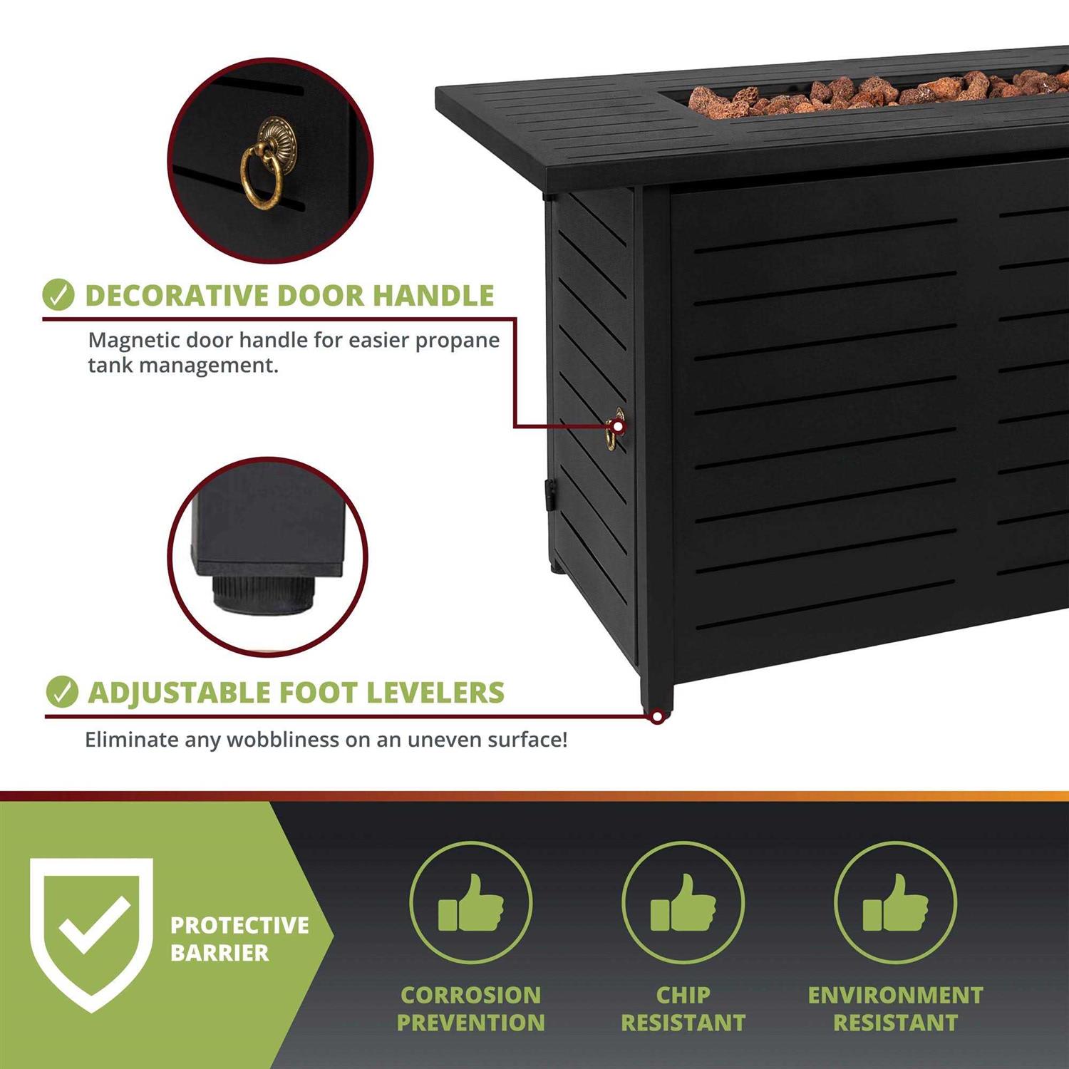 Kinger Home Ore 42 in. Outdoor Propane Fire Pit Table for Patio