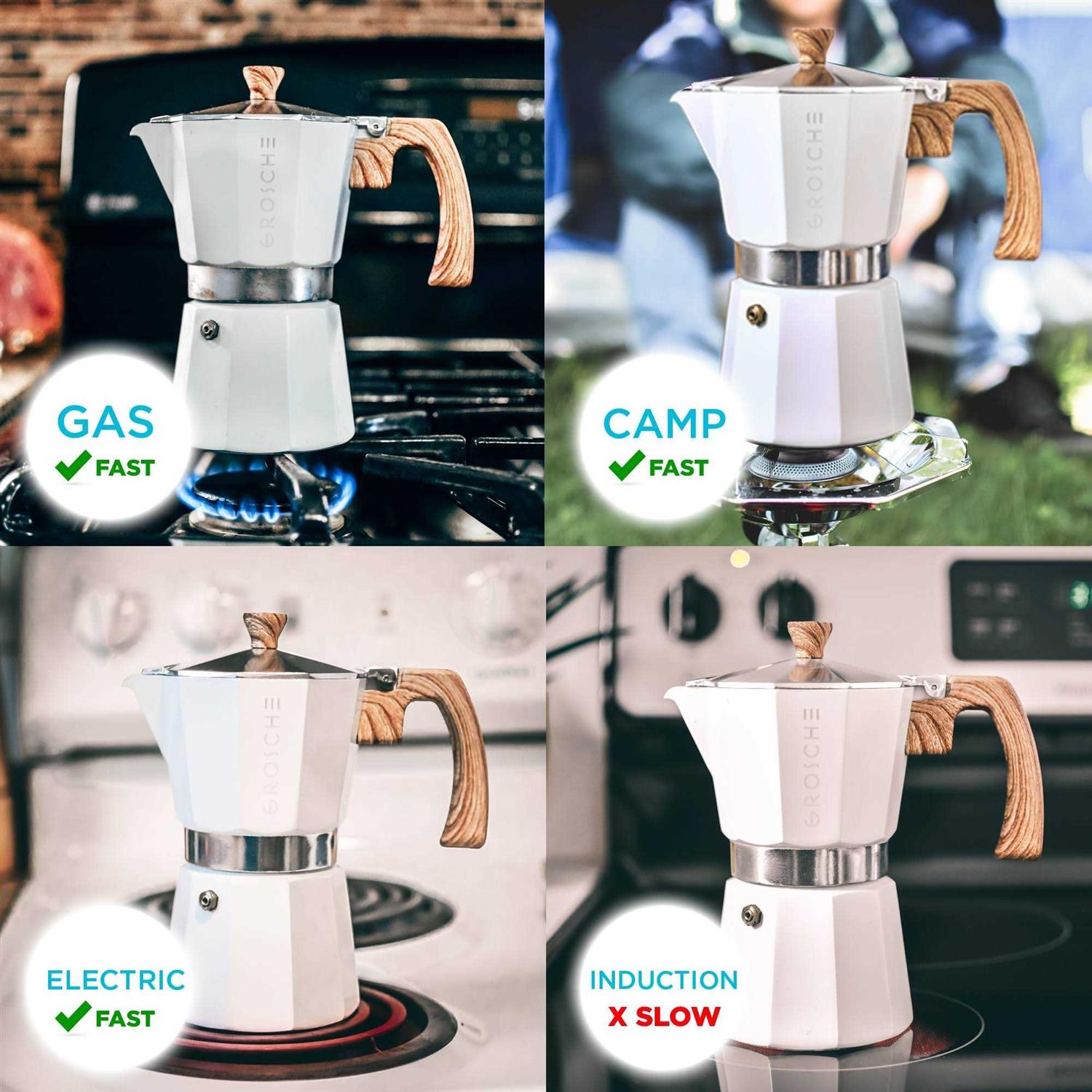 Grosche Milano Stovetop Espresso Maker Moka Pot