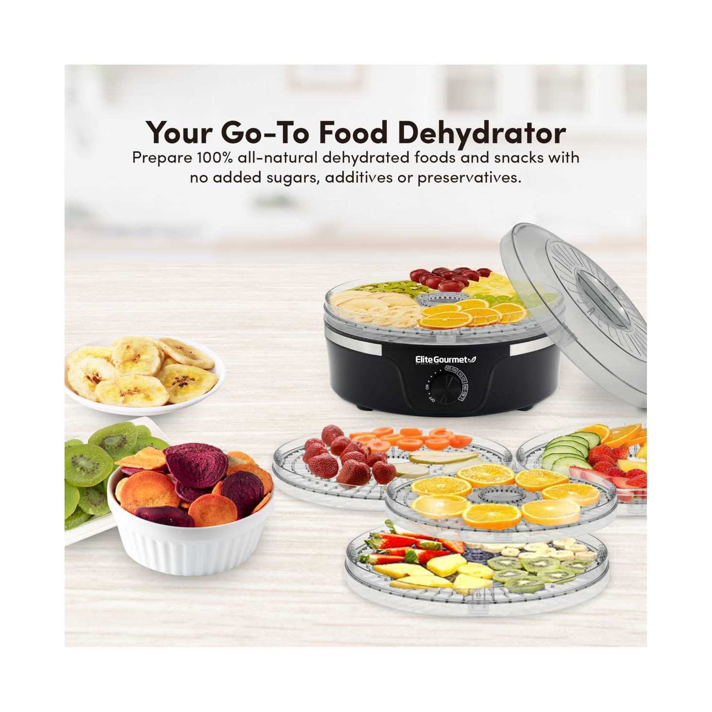 Elite Gourmet Food Dehydrator Adjustable Temperature 5