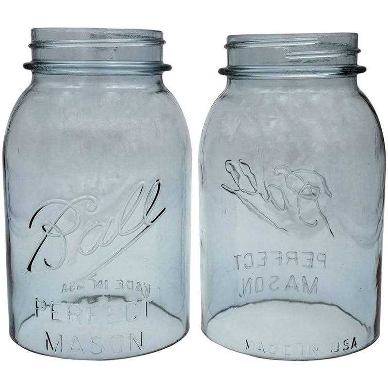 Mason Jar Lifestyle Open Bottom Mason Jar Glass Shade with 1-5/8-Inch Fitter Opening Lighting Lid