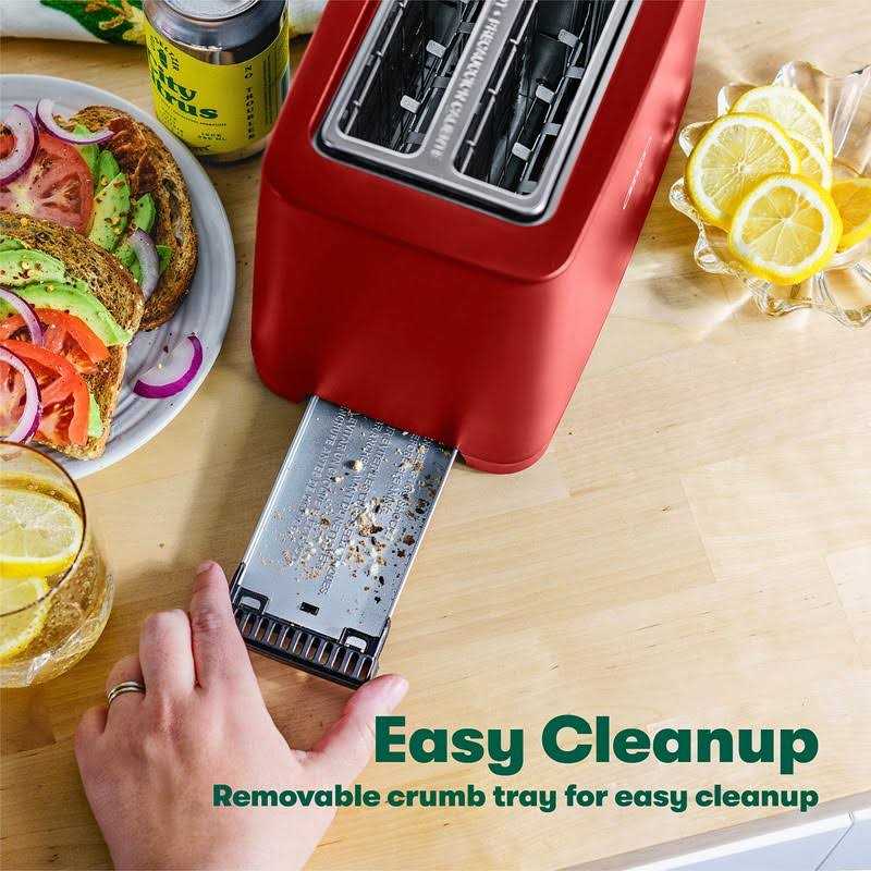 BELLA 2 Slice Toaster with Auto Shut Off Extra Wide Slots & Removable Crumb Tray and Cancel