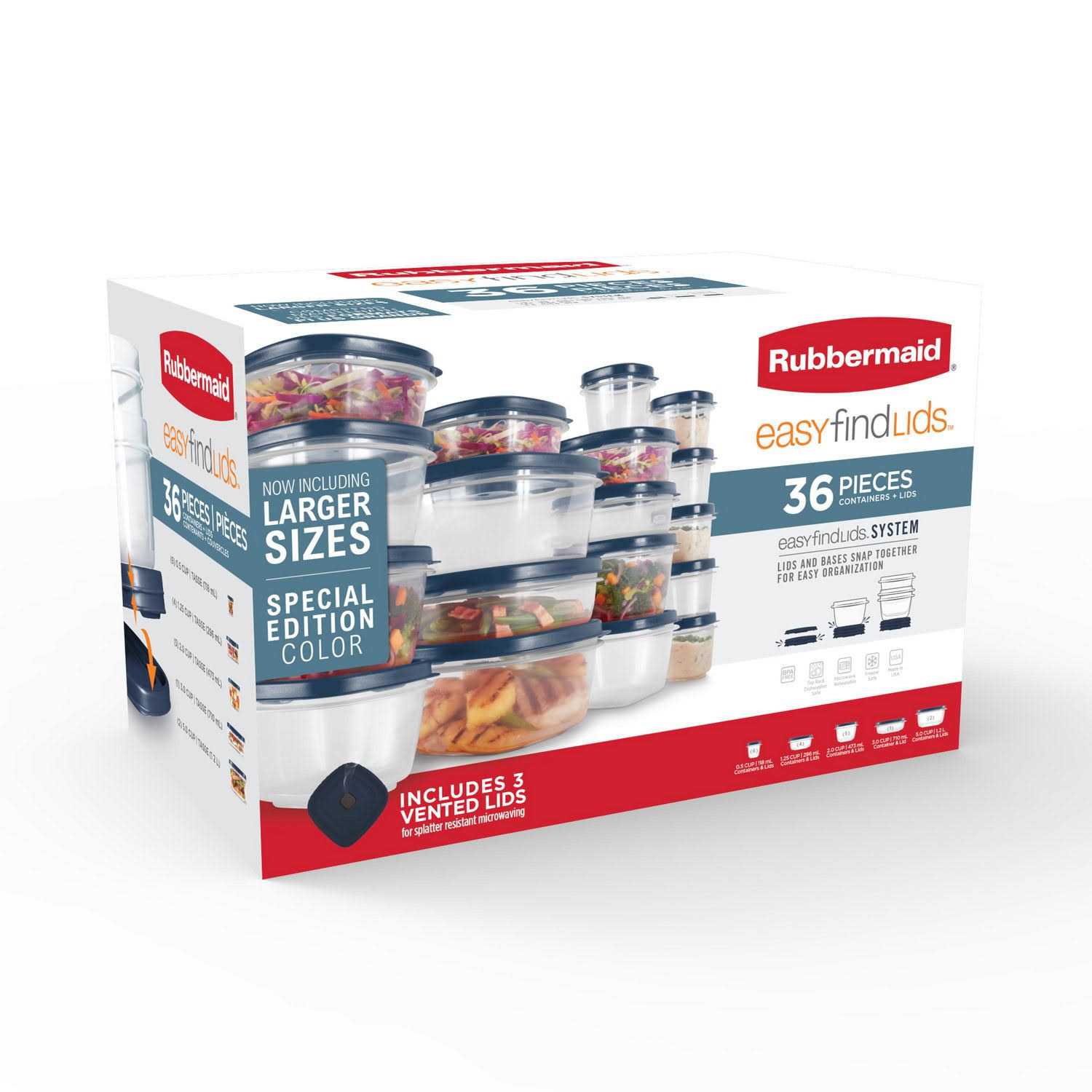 Rubbermaid Easy Find Lids Food Storage Container Set