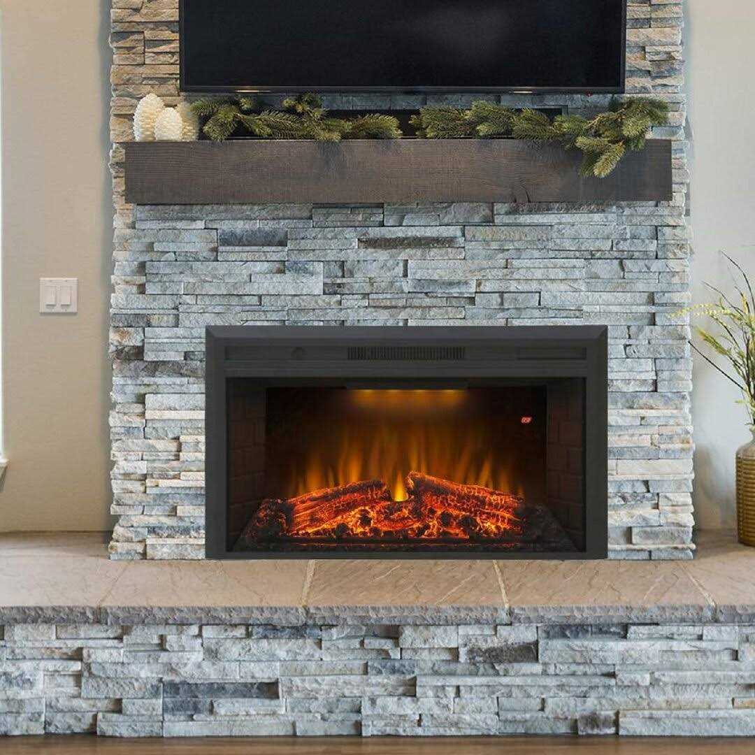 Mateas Electric Wall Mounted Fireplace Insert Ebern Designs