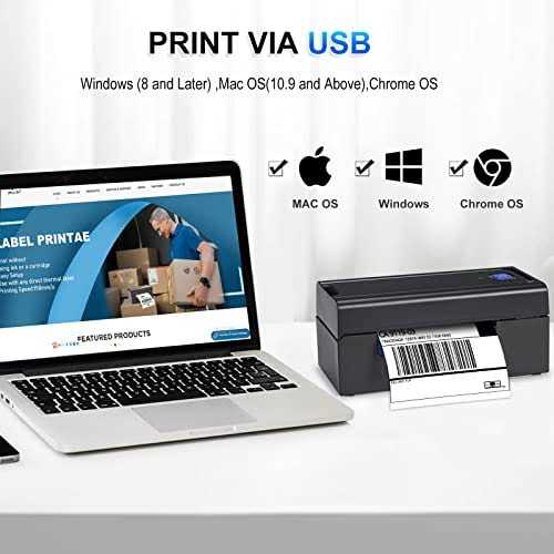 Beeprt Bluetooth Shipping Label Printer Wireless 4×6 Thermal Label Printer for Shipping Packages