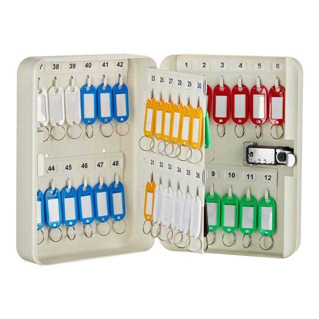 AdirOffice 48-Key Steel Secure Key Cabinet with Combination Lock