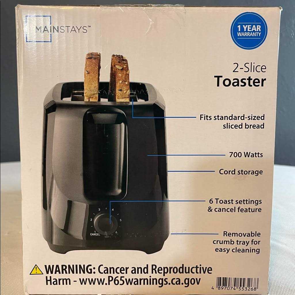 Mainstays 2-Slice Toaster Crumb Tray