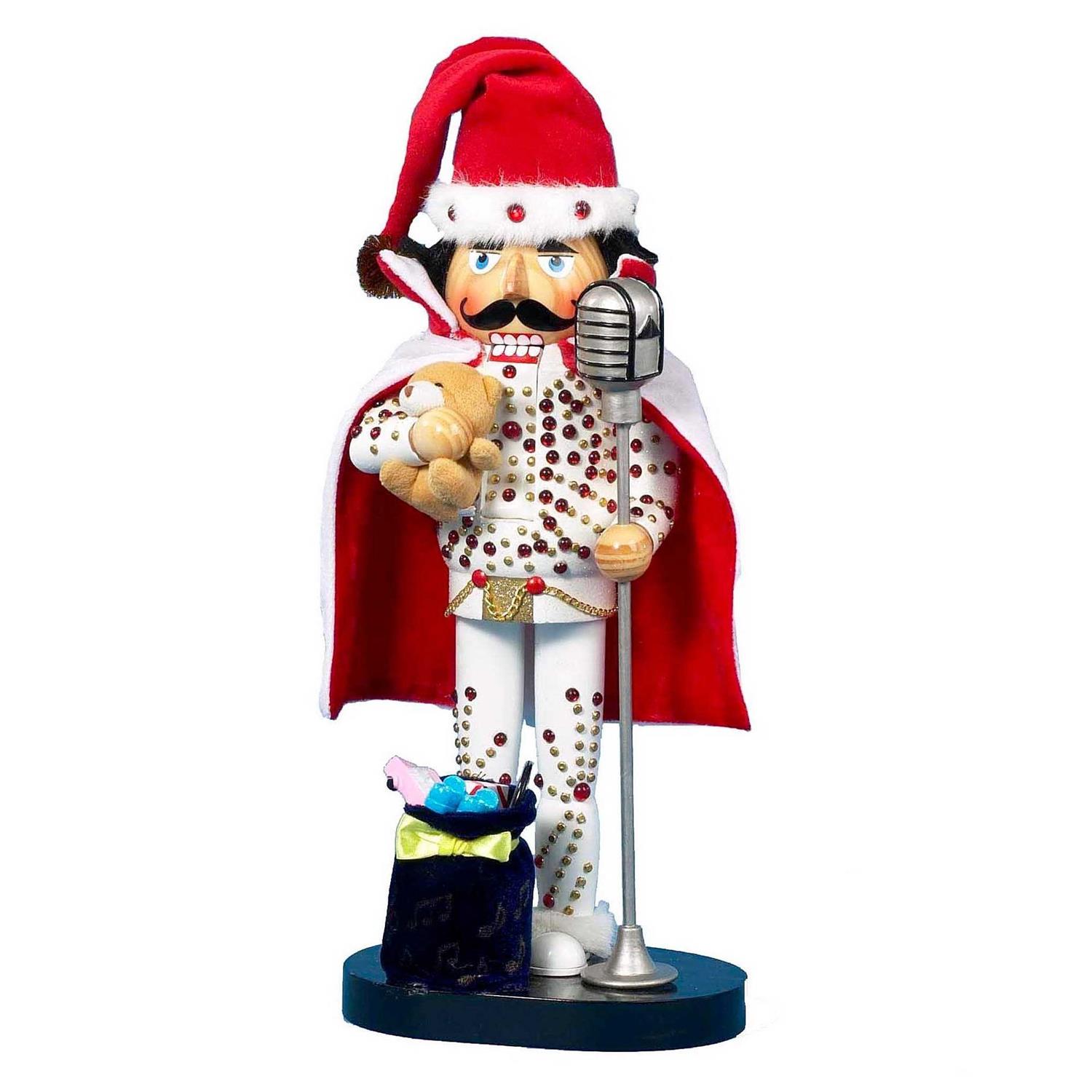 Kurt Adler Elvis in White Suit Nutcracker