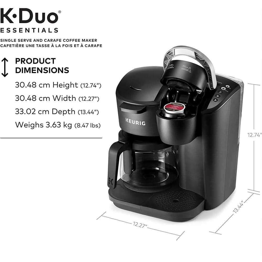 Keurig K-Duo Essentials Single Serve K-Cup Pod & Carafe Coffee Maker
