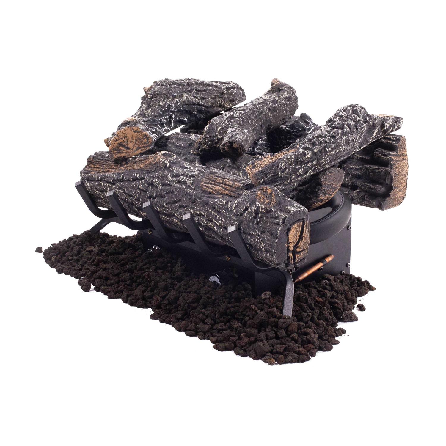 allen + roth 30000-BTU Dual Vent-free Gas Fireplace Logs with Thermostat VFL3-EO18DTL